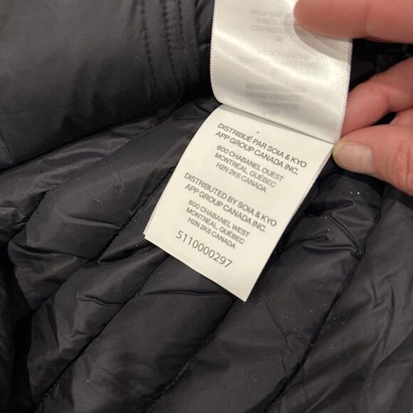 Soia & Kyo Women's S Macy Light Down Knit Jacket Elbow Sleeves Semi Fitted Black - Picture 16 of 16